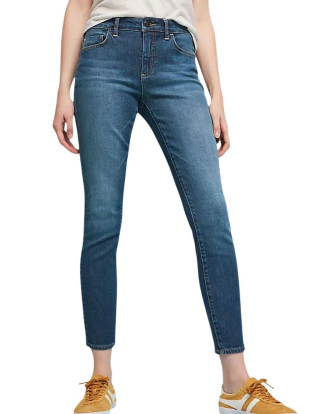 Anthropologie Pilcro Script High-Rise Skinny Jean Cropped Ankle Blue Size 28